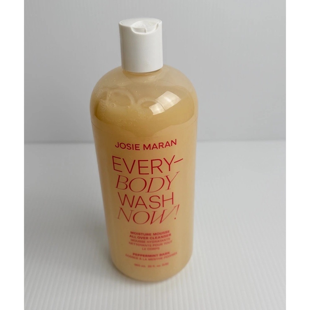 Josie Maran Every Body Wash Now Peppermint Bark Moisture Mousse 32 oz